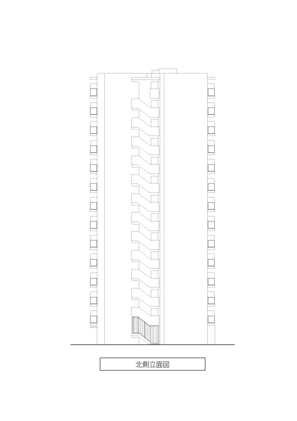 北側立面図