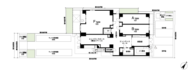 敷地配置図・1階平面図