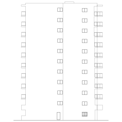 北側立面図