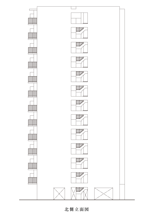 北側立面図