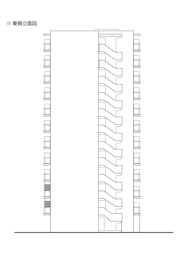 東側立面図