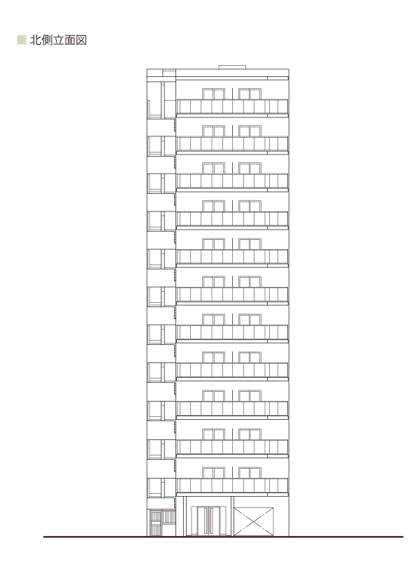 北側立面図