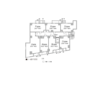 2〜4階平面図