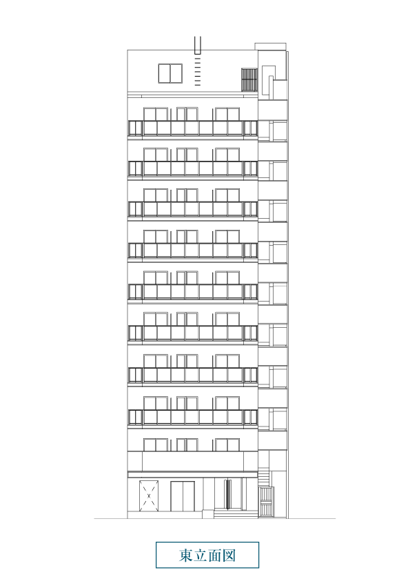 東側立面図