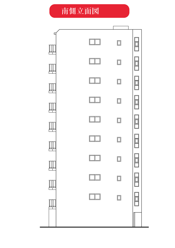 南側立面図