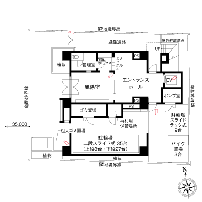 敷地配置図・1階平面図