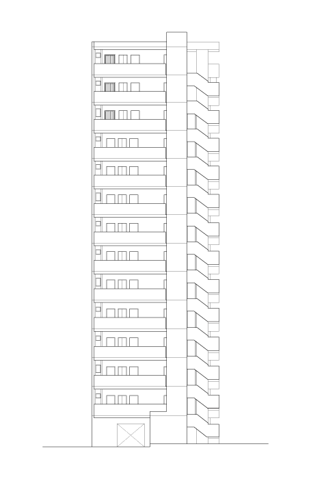 東側立面図