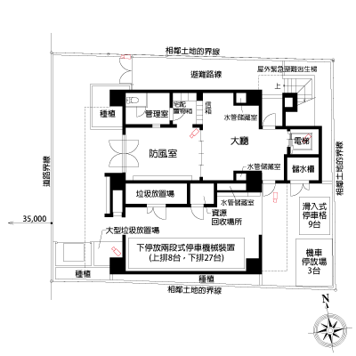 樓層規劃・1樓平面圖