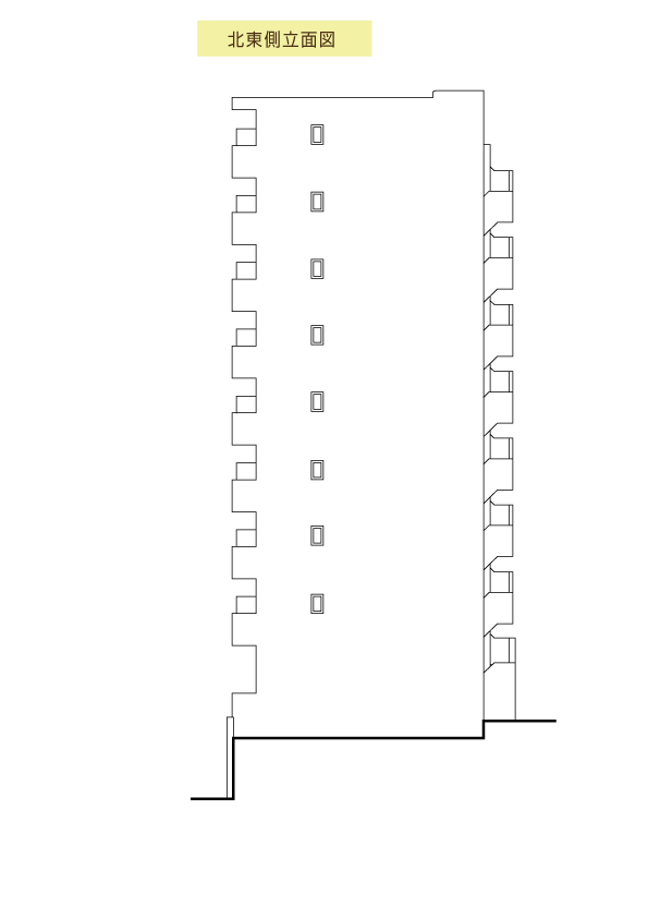 北東側立面図