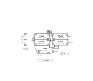 2〜13階平面図