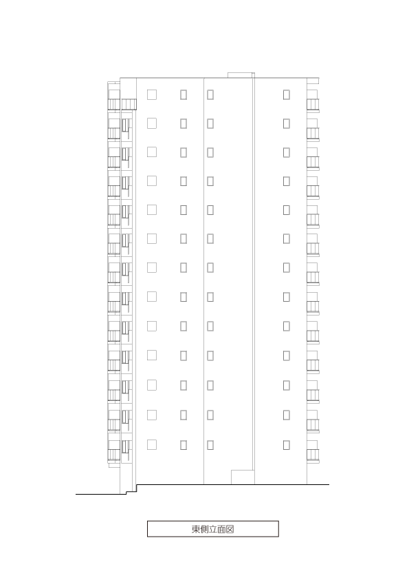 東側立面図