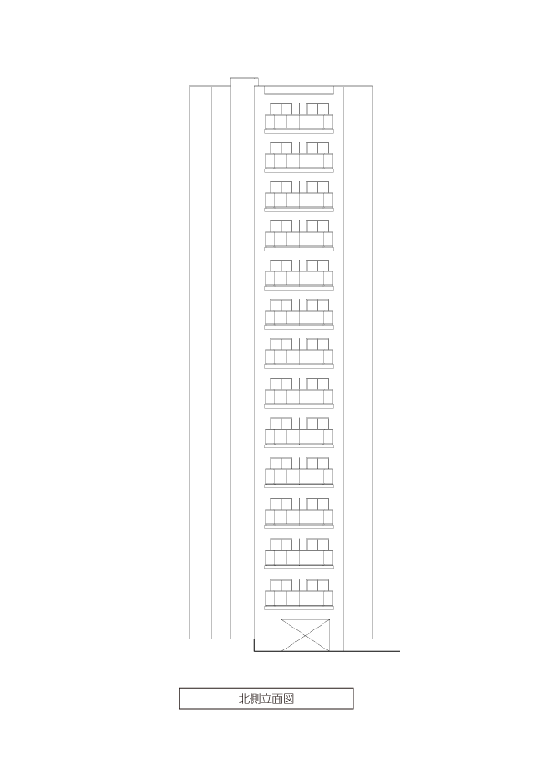 北側立面図