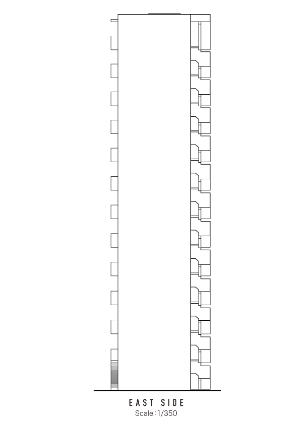 東側立面図