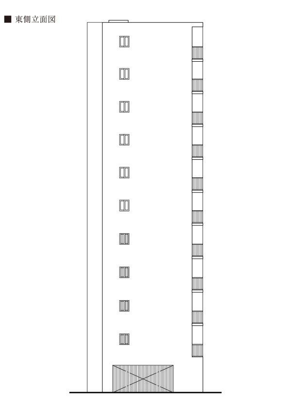 東側立面図