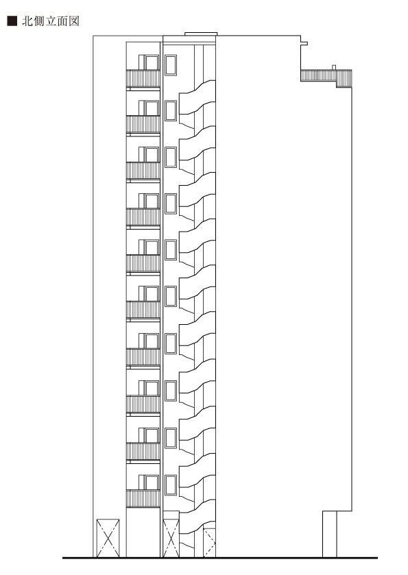北東側立面図