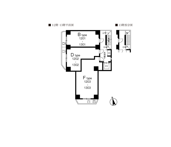 12F_13F階平面図